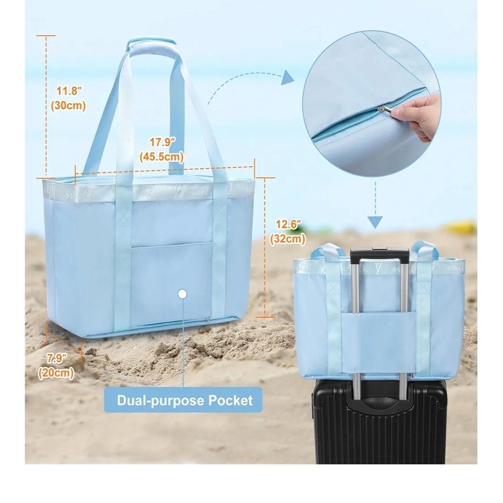 Yarwo Large Tote With Cooler Compartment And Luggage Strap - Picture 2 of 7